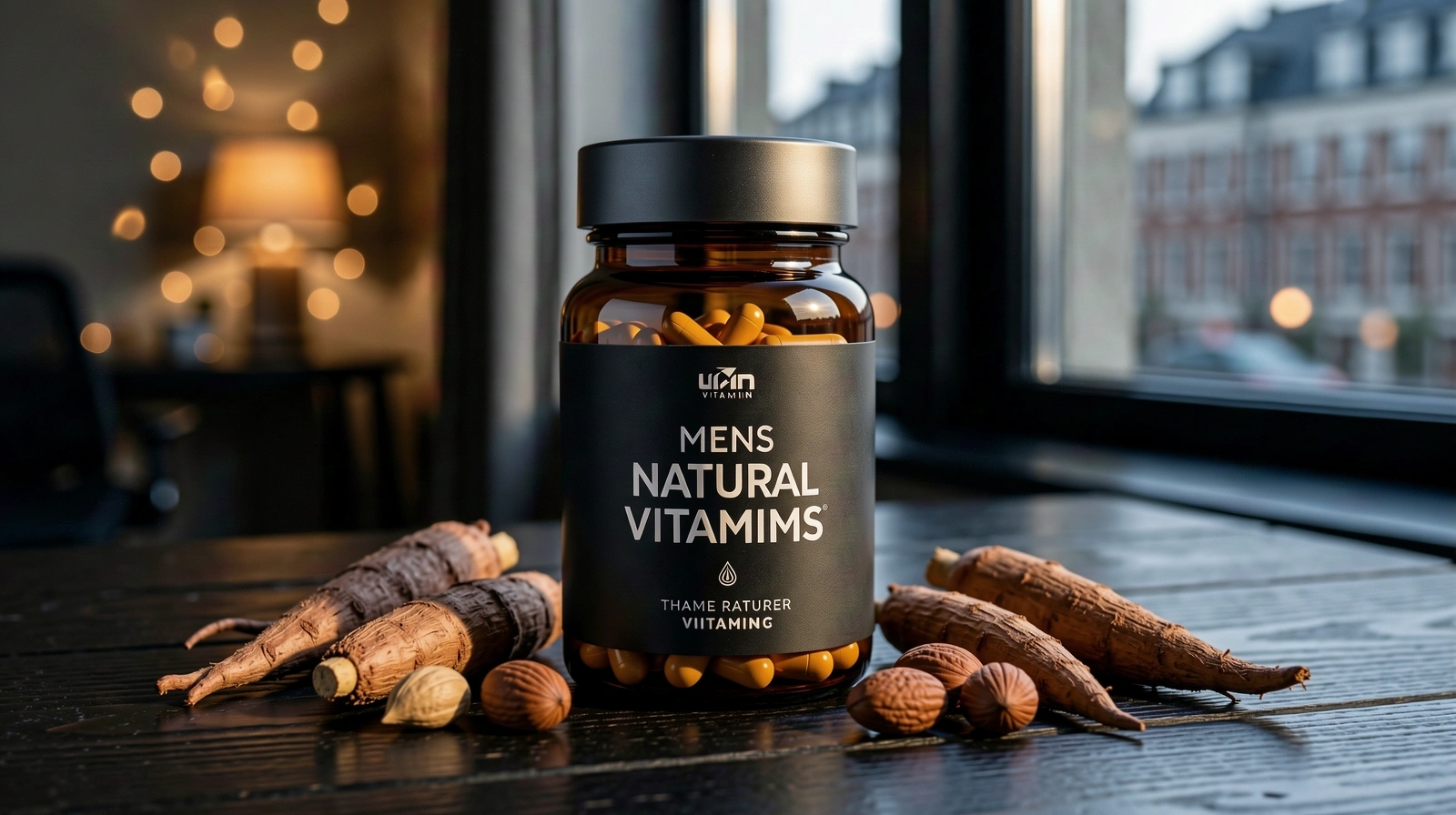 Premium Vitamine in Bernsteinglas-Optik